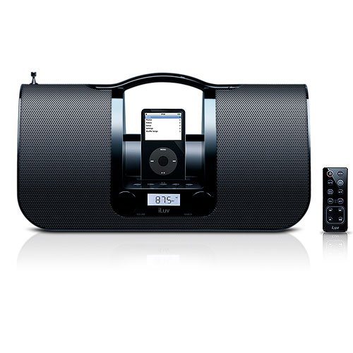 Navigationssysteme: iLuv i552 Tragbares Sound-System mit Radio f�r Apple iPod schwarz