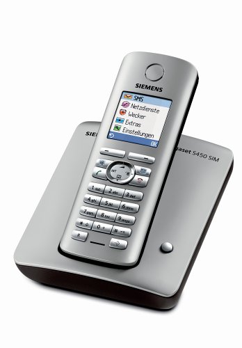 Festplatten: Siemens Gigaset S450 SIM schnurloses DECT-Komfort-Telefon mit SIM-Kartenleser, titanium