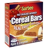 Sorbee No Sugar Added Apple and Cinnamon Ceral Bars, Case of Six 5.22-Ounce Units (31.32 Ounces)