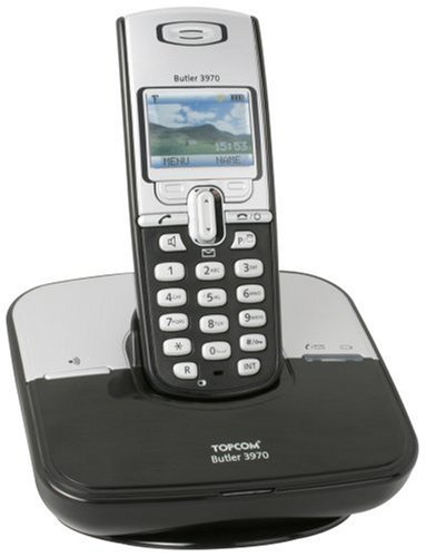 TV Geraete: Topcom Butler 3970+ DECT schnurloses Telefon mit Vollgrafik-Farbdisplay anthrazit/ silber
