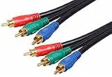 Cables Unlimited - Video cable - component video - RCA (M) - RCA (M) - 6 ft - shielded - black