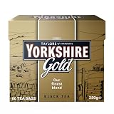 Taylors of Harrogate Yorkshire Gold Tea, Tea Bags, 80-Count Boxes (Pack of 5)