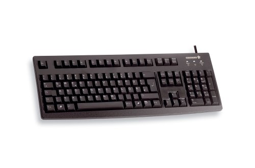 Camcorder: Cherry G83-6105 LUNFR-2 schwarz Tastatur USB 105 Tasten MS W95 FR Schwarz