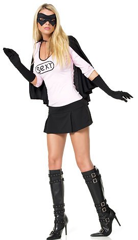 FREE SHIPPING - Masked Hero - Womens Sexy Female Super Hero Costume Lingerie Outfits by 3WISHES.COM
