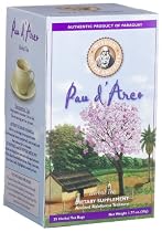 Wisdom of the Ancients Pau d' Arco (Purple Lapacho) Herbal Tea, Pack of Four 25-Count Packages