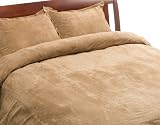 Microsuede King Duvet Set, Taupe