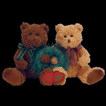 Ty Beanie Babies Merry Kiss-mas the Christmas Bears