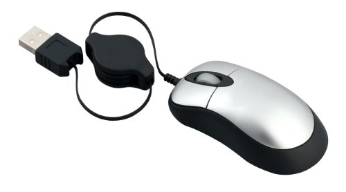 Festplatten: Sansun SN-106 Mini Optical Wheel Mouse Maus optisch PS/2+USB 3 Tasten 800dpi + Tastenrad silber-schwarz