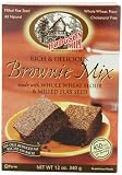 Hodgson Mill Brownie Mix with Whole Wheat Flour & Milled Flax Seed, 12-Ounce Units (Pack of 6)