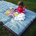 Tuffo Water-Resistant Outdoor Blanket with Carrying Case (Earth Stripe)
