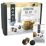 Numi s Bouquet Bamboo Gift Set with Clear Teapot and Nine Flowering Teas