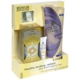Olay Reviver Multi-Radiance Gift Pack, Quench Body Lotion (6.7-Ounce Tube) and Daily Illuminating UV Face Lotion (2.5-Ounce Box) with Bonus Eye Pillows
