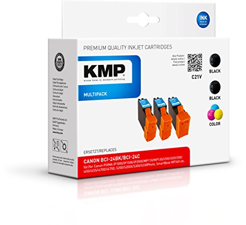 Kompaktanlagen: KMP Vorteilspack Tintenpatronen 2 x schwarz, 1 x color ersetzt Canon BCI-24BK und BCI-24C