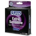 Durex Extra Sensitive Lubricated Condoms, 24-Count Boxes (Pack of 2)