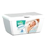 Pampers Sensitive Baby Wipes, 70 Wipes in one-touch Tub, Case Pack, 8 Tubs, 560 Wipes