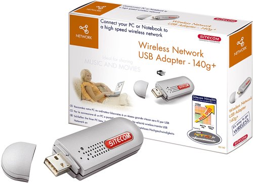 Festplatten: Sitecom WL-142DE Wireless LAN USB Netzwerkkarte 140 Mbit