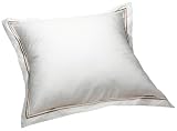 Pinzon Hotel 300-Thread-Count Percale European Sham, Taupe Stitch