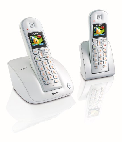 Projektoren: Philips CD 530 Duo schnurloses DECT Telefon inkl. 2 Mobilteil