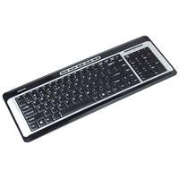 Kompaktanlagen: KeySonic ACK-727 WK Tastatur USB 104 Tasten MS W98 D Schwarz-silber