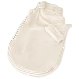 Beddiebye Luxe Zip Around Wearable Blanket And Sleep Cap In Luxurious Double Sided Ivory Velboa