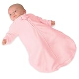 Dreamsie Luxe Sleeper And Sleep Cap In Luxurious Double Velboa Pink With Star And Crescent Moon Applique