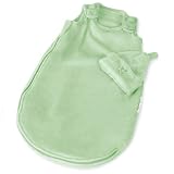 Beddiebye Luxe Zip Around Wearable Blanket And Sleep Cap In Luxurious Sage Velboa