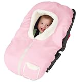 Poshpouch&reg; Premium Carrier Cover In Pink Faux Suede And Ivory Faux Fur