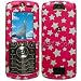 Hot Pink / Glitter Star - Motorola SLVR L7 Faceplates Cover - Hard Protective Case