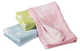Elegant Baby Cotton Jacqard Knit Green Star Blanket 30" X 40"