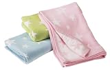 Elegant Baby 100% Cotton Jacqard Knit Pink Star Blanket 30" X 40"