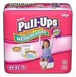 Pull-Ups Training Pants with Wetness Liner for Girls, 4T-5T, Mega Pack (33 Training Pants) (Pack of 2)