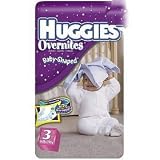 Huggies Overnites Diapers, Size 3, 16-28 lbs, Jumbo Pack 52093 - 36 diapers / pack, 4packs