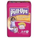 Huggies Pull-Ups Training Pants, Girls Jumbo Pack, Large Size, 3T-4T, 21413 - 26 diapers / pack, 4packs