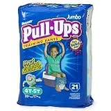 Huggies Pull-Ups Training Pants, Jumbo Pack,Boys Extra-Large Size 4T-5T, 21415 - 21 diapers / pack, 4packs
