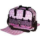 Mothers Minder Overnight Diaper Bag Pink Hibiscus