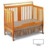 Sleigh 3 in 1 Convertible Crib (Flat Slat) by Angel Line Finish: White