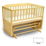 Angel Line Convertible Gliding Cradle - Flat Slat Finish: White