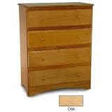 Angel Line Four Drawer Chest Finish: Oak