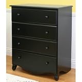 Amelia 4 Drawer Dresser Finish: Matte Black