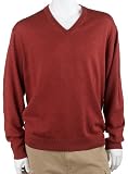 Raffi Mens Merino Wool Long Sleeve V-neck Sweater