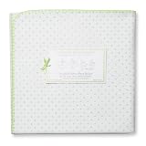 SwaddleDesigns Ultimate Receiving Blanket  - Polka Dots - Apple Green
