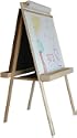 Beka Double-Sided Paper Holder Easel with Paper Cutter, Wood Trays