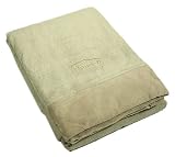 Cloud b Daddy Velvet Blanket - Sage Velvet with Brown Pear Trim