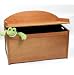 Child's Wooden Toy Box Chest - Pecan Finish