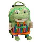 Kid'S Plush Froggy Trolley / Backpack With Wheels & Retractable Handle