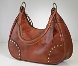 Ladies Leather Handbag With Stylish Handle and Cell Phone Pocket