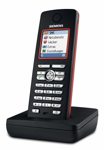 Festplatten: Siemens Gigaset E45 (Mobilteil incl. Ladeschale) nachtblau/chilirot
