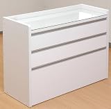 JK�v���� �L�b�`���J�E���^�[ �K���X�g�b�v���ʓh���J�E���^�[ �z���C�g��120cm dc-282