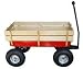 Cummins Industrial Tools Big Tire - Red Wagon with Wooden Slat Sides