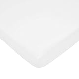 White 100% Cotton Percale Crib Sheet